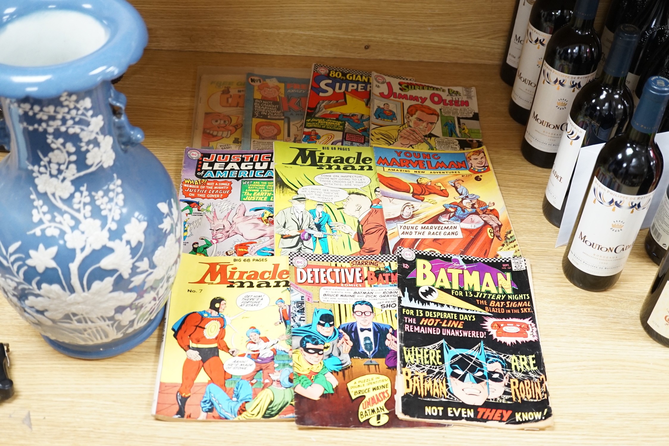 'Cheeky' and 'Crazy' weekly periodicals, each No.1 issue, and others including DC comics